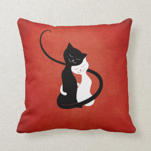 Coussin Les chats mignons en Amoureux des chats rouge amou