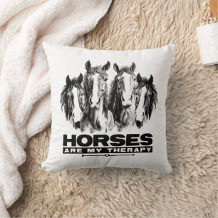 Coussin Les Chevaux Sont Mon Thérapie Les Chevaux Les Amat