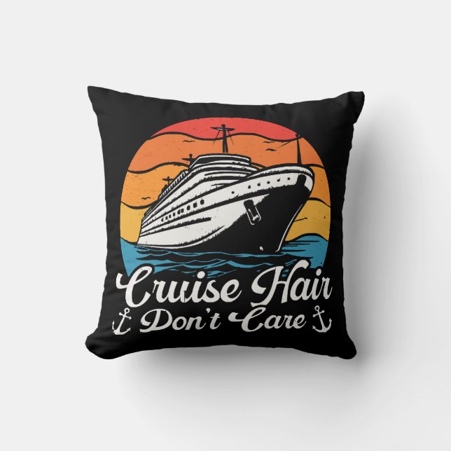 Coussin Les cheveux de croisière ne se soucient pas (Recto)