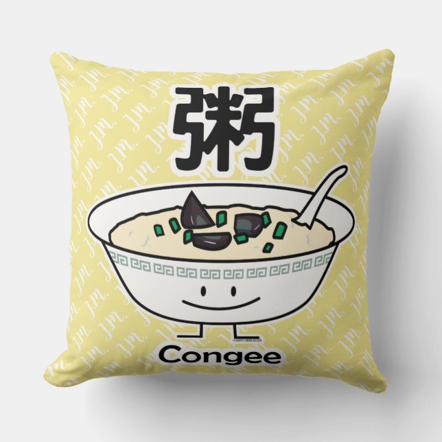 Coussin Les Chinois de bol de gruau de gruau de riz de (Recto)