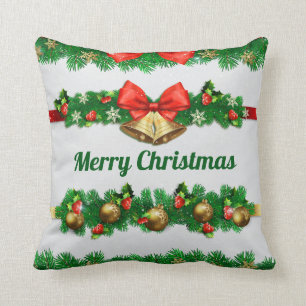 Coussin Les cloches de Noël et les Hollies  Lancer l'oreil