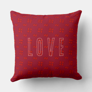 Coussin Les Coeurs rouges de Saint-Valentin sur l'oreiller