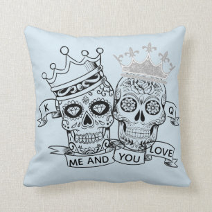 Coussin Les crânes lancent l'oreiller