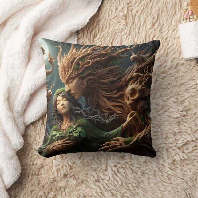Coussin Les Déités Forestières Se Préparent Sous Le Feu De (Couverture)