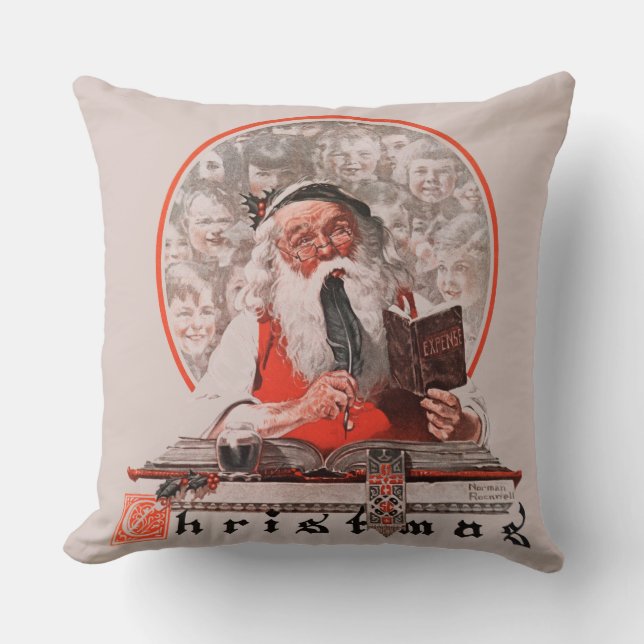 Coussin Les dépenses de Père Noël (Recto)