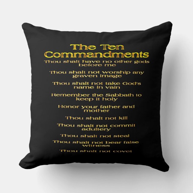 Coussin Les dix commandements 01 (Recto)