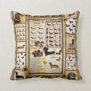 Coussin Les Dons Aux Amoureux de les chiens Dachshund