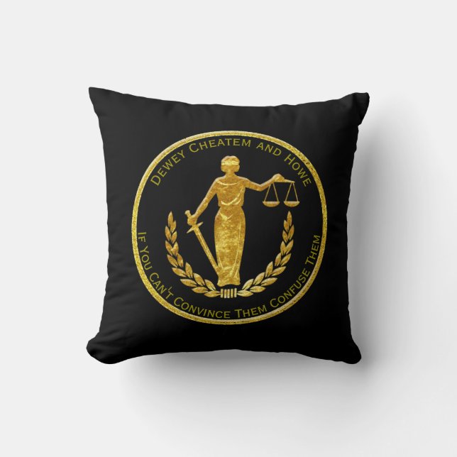 Coussin Les échelles de la justice personnalisent (Recto)