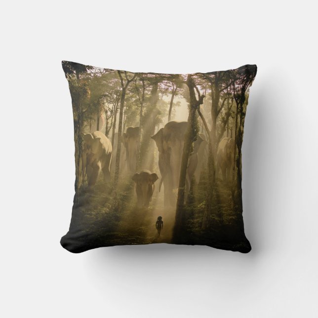 Coussin Les éléphants du livre de la jungle (Recto)