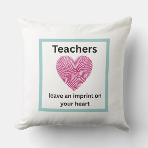 Coussin Les enseignants laissent une empreinte sur votre c