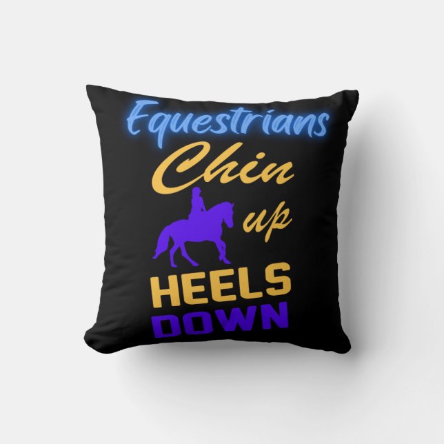 Coussin Les équestres se penchent vers le haut vers le bas (Recto)