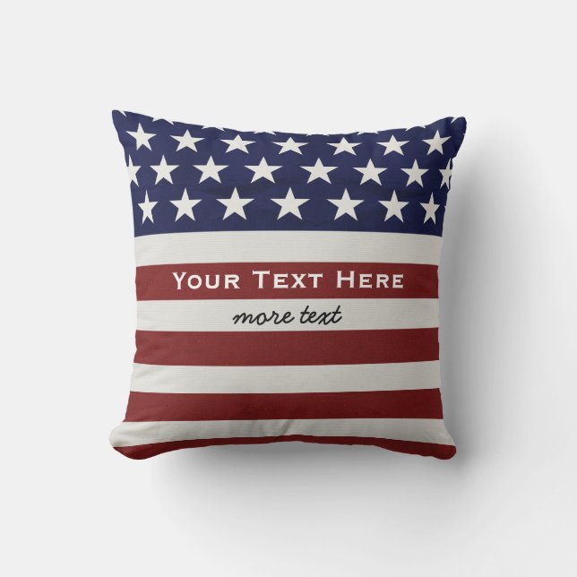 Coussin Les Etats-Unis drapeau américain coutume (Recto)