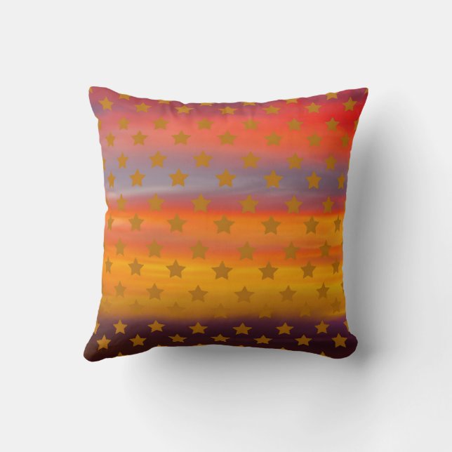 Coussin Les Étoiles Du Désert Du Sud-Ouest Et Les Rayures  (Verso)