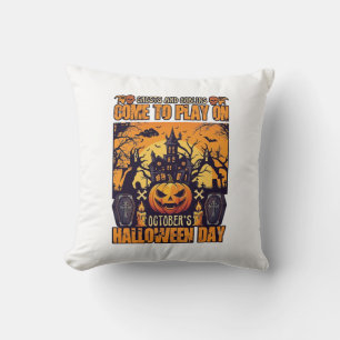 Coussin Les fantômes Halloween viennent jouer octobre enso