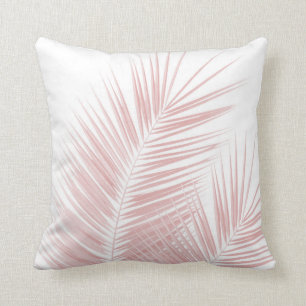Coussin Les Feuilles de la Palme rose rousse rêvent les v