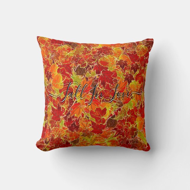 Coussin Les Feuilles de l'érable à la cime en automne, tom (Recto)