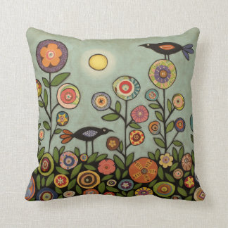 Coussin Les fleurs et les oiseaux lancent l'oreiller en 3 