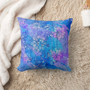 Coussin Les fleurs se développent dans l'étang Sapphire