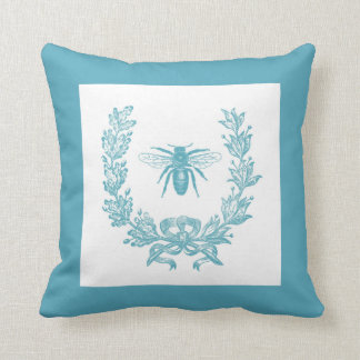 Coussin Les Français vintages tressent avec l'abeille 20 x