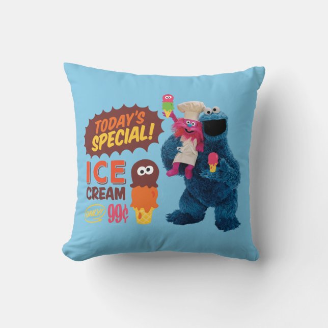 Coussin Les gourmands de Monster | Spécial d'aujourd'hui (Recto)