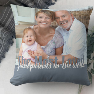 Coussin Les grands-parents les plus aimés du monde 2 Phot