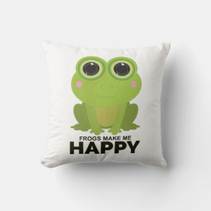 Coussin Les grenouilles me rendent heureux
