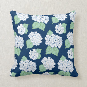 Coussin Les Hydrangées de la marine lancent l'oreiller