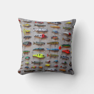 Coussin Les leurres de pêche sont passés des dons de pêche