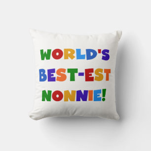 Coussin Les meilleurs cadeaux de couleur vive Nonnie du mo