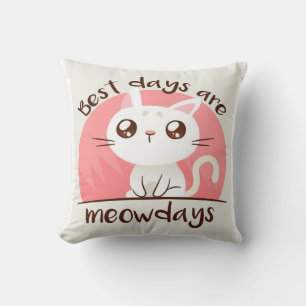 Coussin Les Meilleurs Jours Sont Meow Days, Cute Kitten Ca