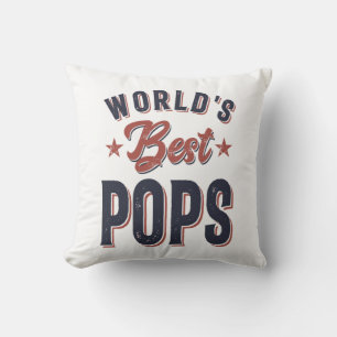 Coussin Les meilleurs pop du monde   Cadeau Père Grand-Pèr
