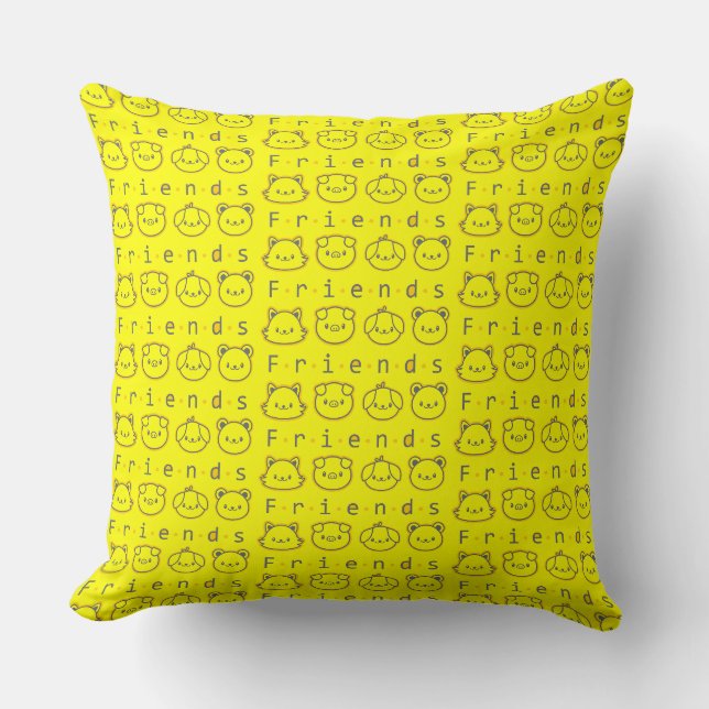 Coussin Les mignons amis animaux face Coque-Mate coque iph (Recto)