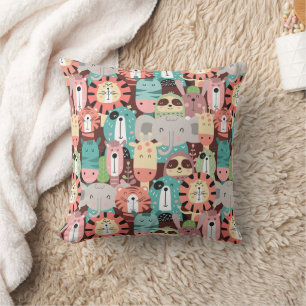 Coussin Les mignons animaux de la Jungle