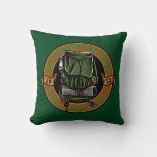 Coussin Les Montagnes Appelent Sac À Dos Camping Randonnée