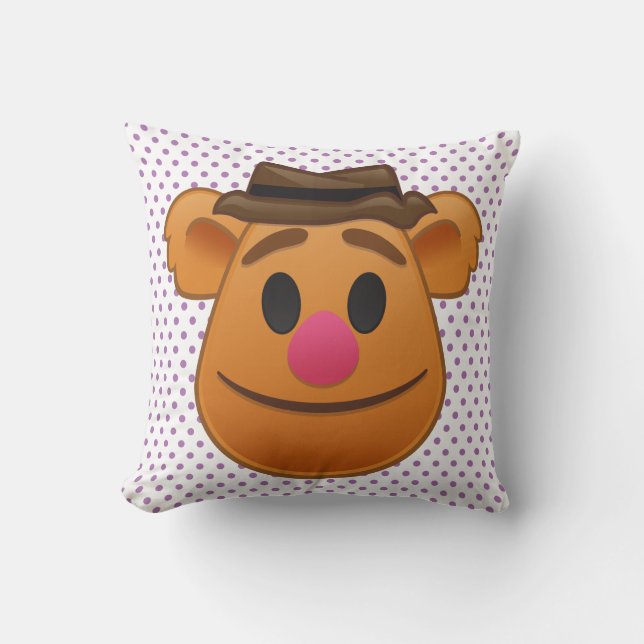 Coussin Les Muppets| Emoji de l'ours à la Fozzie (Recto)
