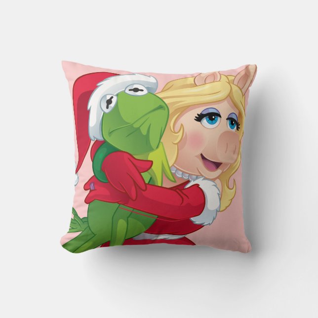 Coussin Les Muppets| Kermit et Miss Piggy Christmas (Recto)