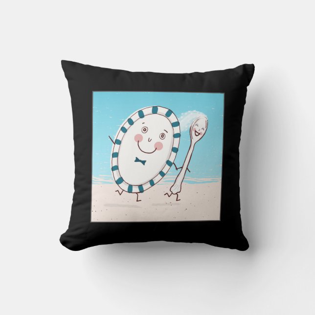 Coussin Les nouveaux mariés de Spoon Beach (Recto)