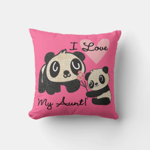 Coussin Les pandas I aiment ma tante