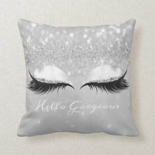 Coussin Les parties scintillantes observent l'argent
