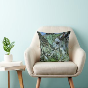 Coussin Les Peiroulets Ravine par Vincent van Gogh