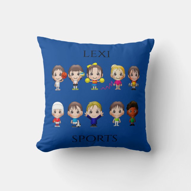 Coussin Les personnages de dessins animés jettent l'oreill (Recto)