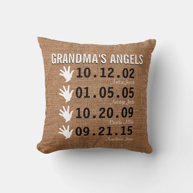 Coussin Les petits anges de la grand-maman - 4 (Recto)