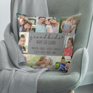 Coussin Les petits font la vie Grand 8 Photo Grey Custom