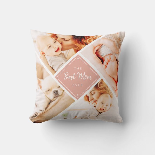 Coussin Les photos de Best Maman Ever Modern Custom (Recto)