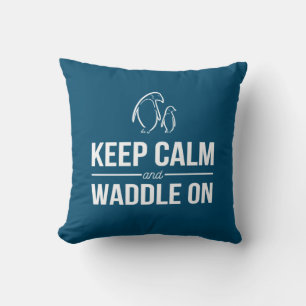 Coussin Les Pingouins Gardent Le Calme Et S'Accrochent