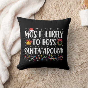 Coussin Les Plus Susceptibles De Boss Père Noël Autour De 