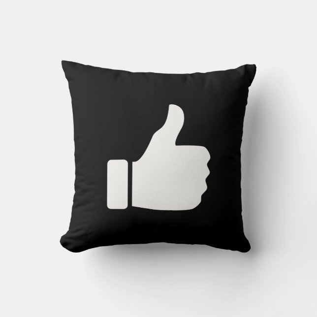 Coussin Les pouces lèvent le carreau de pictogramme (Recto)
