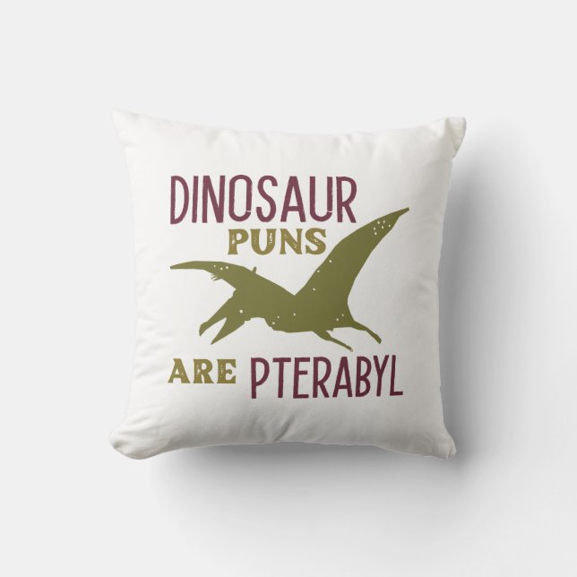 Coussin Les Puns De Dinosaure Sont Ptérabyle (Recto)