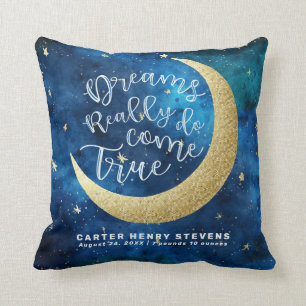 Coussin Les rêves Vraiment Véritables Étoiles De Lune Pers