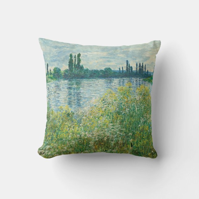 Coussin Les rives de la Seine par Monet (Recto)